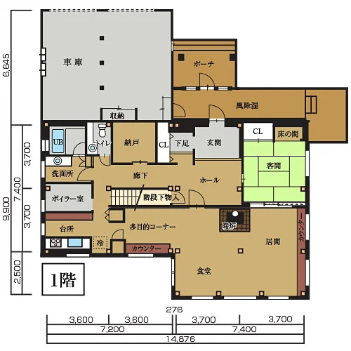 間取図 ティンバーフレーム Ｈ邸